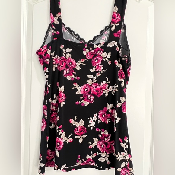 WHBM - Floral Cami With Lace - Size Medium - Picture 7 of 8